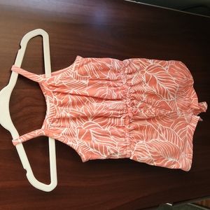 Baby Old Navy romper 6-12 months coral/ivory